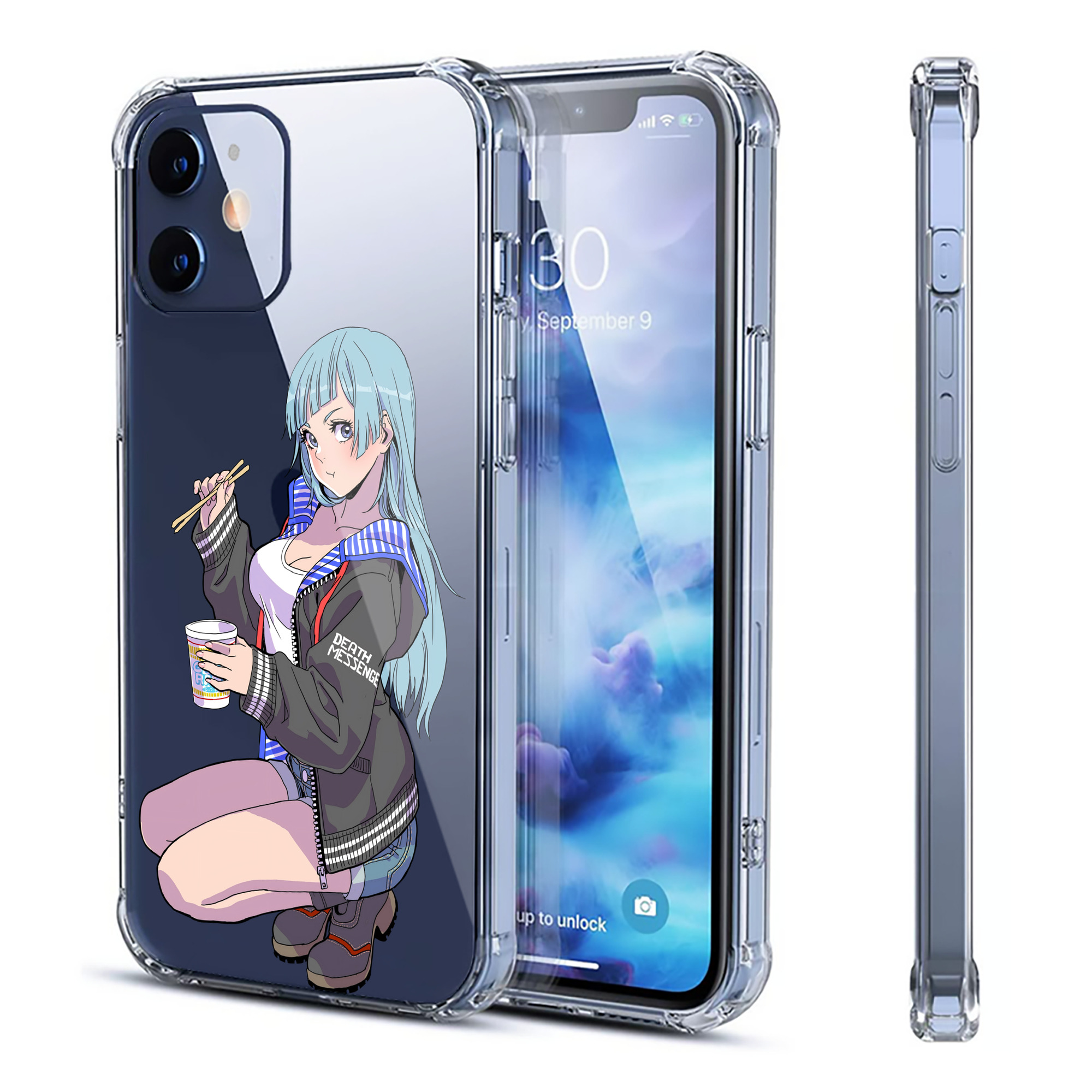 （画像用） 呪術廻戦 Jujutsu Kaisen 【iPhone 12シリーズ対応】透明スマホケース（クリアソフトケース）